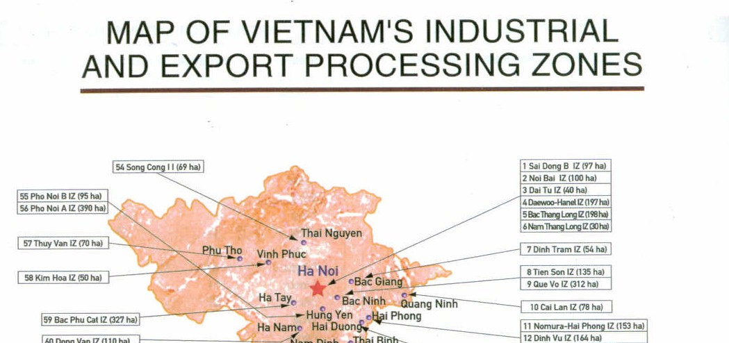 Vietnam Industrial Zone Map